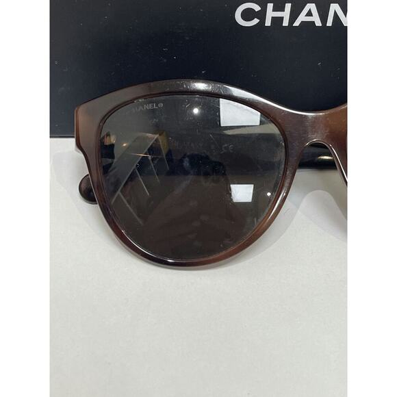 Chanel 5458 Brown Sunglasses - Women's Designer Eyewear - Picture 3 of 4